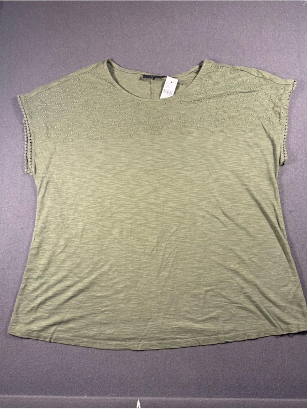 Lane Bryant Dolman-Sleeve Eyelet-Detail Top Size 14/16